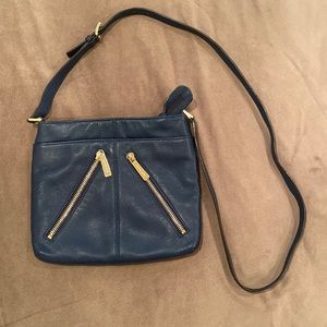 Michael Kors leather navy crossbody